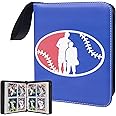 Baseball Trading Card Binder,4 Pocket with 60 Sleeves up to 480 Cards,Waterproof Sports Card Binder with Removable Sleeves for Baseball,Sports and TCG Cards