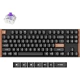 Keychron K8 HE TKL Wireless Custom Mechanical Keyboard, Hall Effect 80% | Hot Swappable Magnetic Switches, Rapid Trigger, QMK/Launcher Web, RGB Backlit, Tri-Mode 2.4G/BT/USB-C, Wood/Aluminum - Black