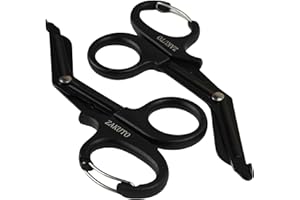ZAKUTO Trauma Shears 2-Pack, 7.5" - Medical Scissors for Nurses, EMT & Doctors | Heavy Duty Bandage Scissors Non-Slip Grip, Carabiner clip, Stainless Steel Blades | Professional Medical Nursing Shears