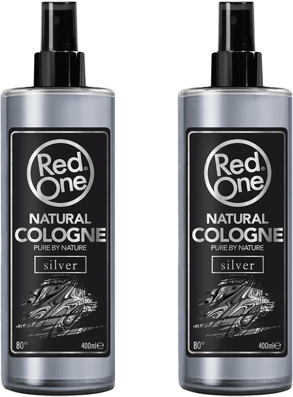 Redone Silver Aftershave Cologne Spray Men Barber Grooming 2x 400ml 800ml Set