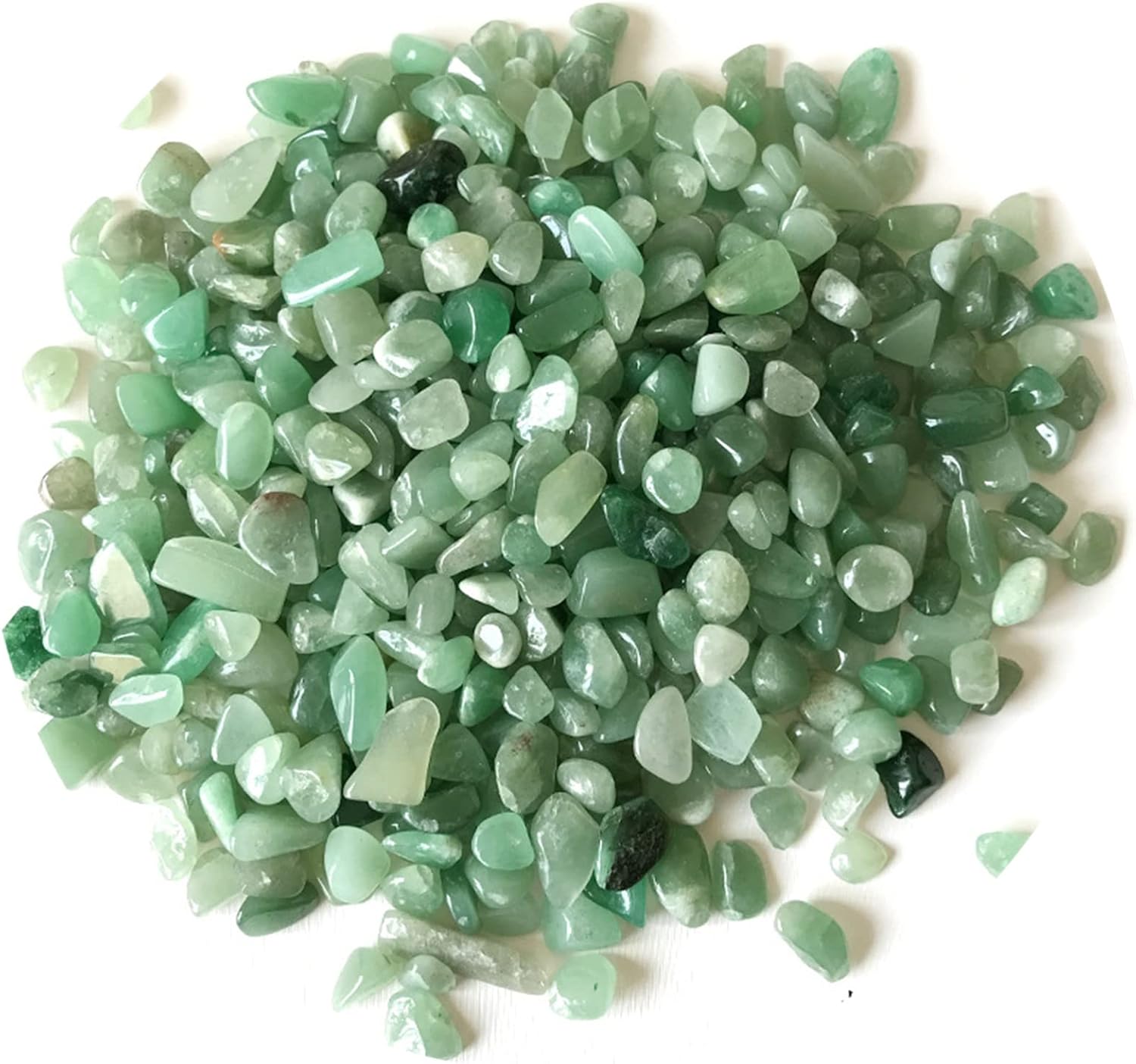 Indoor Fountains & Accessories - Fundiyoug Natural Green Aventurine Tumbled Chips Crushed Stones Reiki Healing Quartz Crystals Irregular Shaped Gemstones 0.45lb