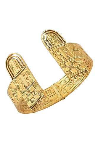 Amrapali Masaba x Tribe Ivory Coast Pillar Gold Plated Cuff for Women (MSC-01(G))