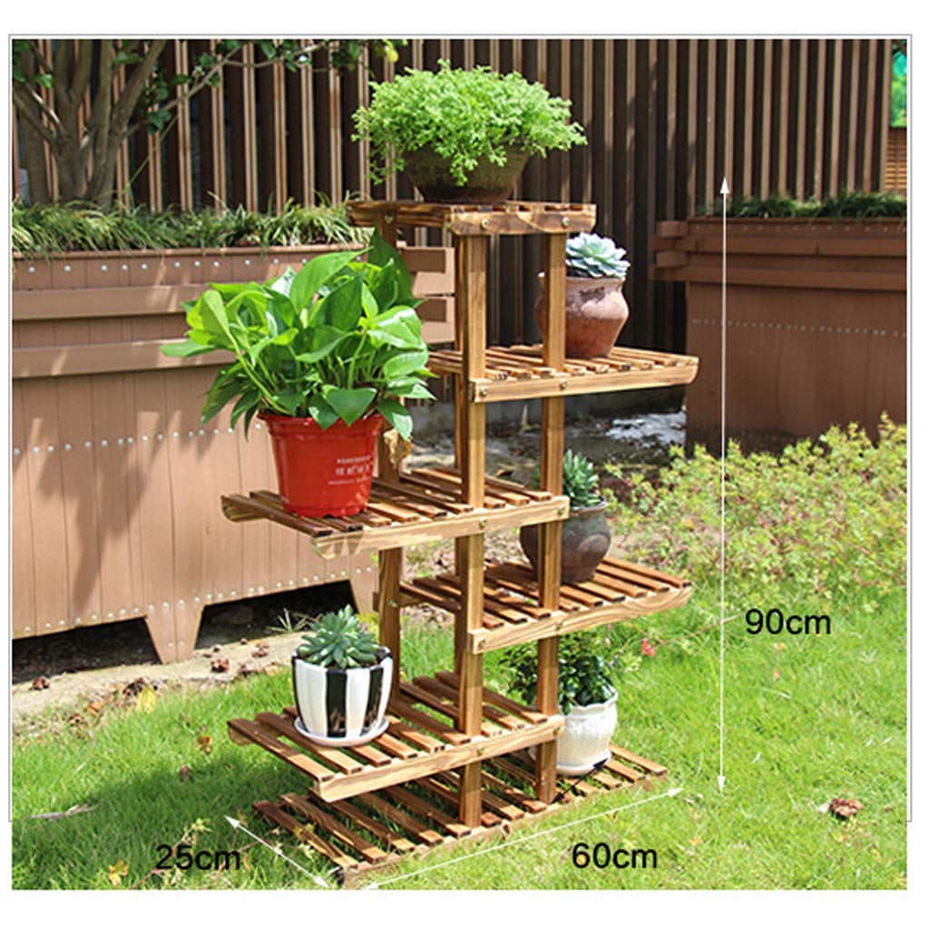 YANFEI Soporte de Piso de Madera Maciza de 6 Capas Bonsai de ...