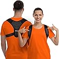 Gearari Posture Corrector for Men and Women, Upper Back Brace for Clavicle Support, Adjustable Back Straightener Belt and Providing Pain Relief from Neck, Back & Shoulder