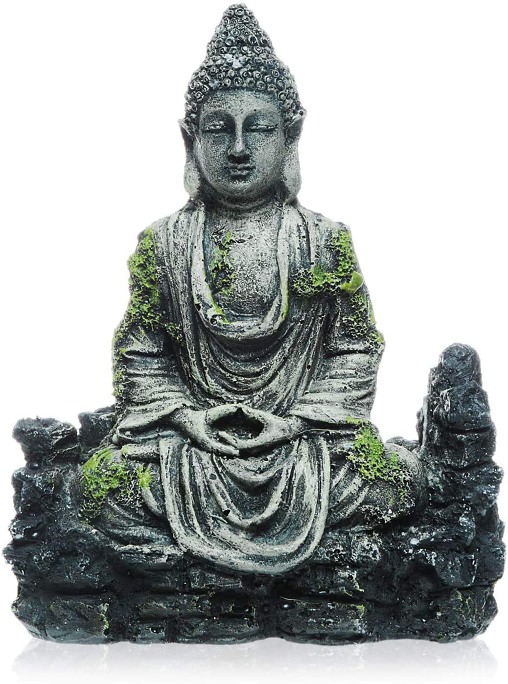 Uotyle Aquarium Buddha Statue Decorations, Buddha Aquarium Decor Ornament Fish Tank Buddha Statue Decoratio (S)