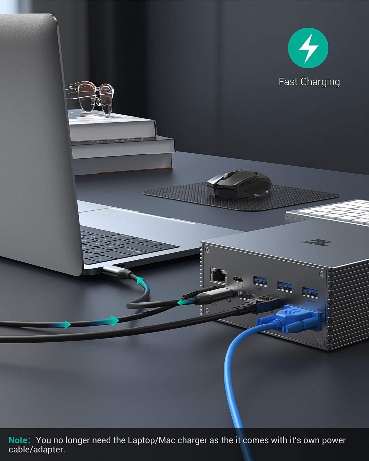 Tiergrade Laptop Docking Station, 16-in-1 Triple Display USB C Hub for Windows MacBook Thunderbolt 3 Systems (HDMI/DP/VGA/SD TF Card Reader/2USB-C/Gigabit Ethernet/Audio/Mic/5USB/60W PD Charging): Computers & Accessories