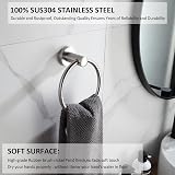 BGL Brushed Towel Ring 304 Stainless Steel Wall-Mounted Bathroom Rail Ring view 4