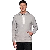RBX Men's Hoodie Cotton Blend Sweatshirt, Long Sleeve Ottoman Ribbed Lightweight Pullover