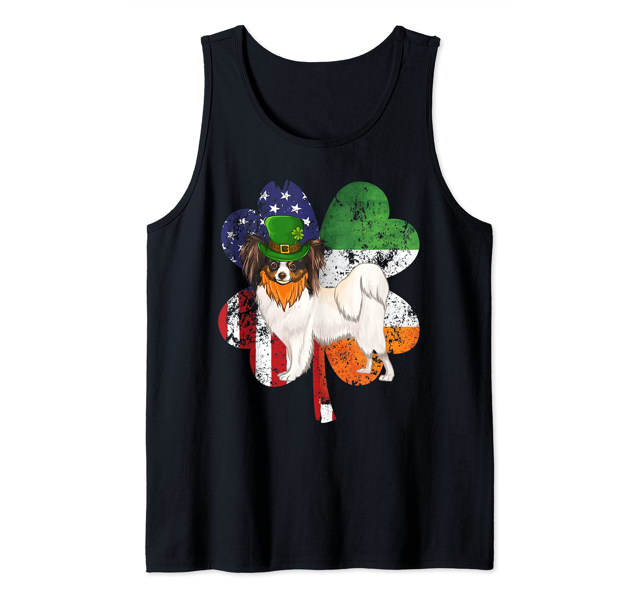 St Patricks Day Irish American Flag Soft Wheaten Terrier Dog Tank Top