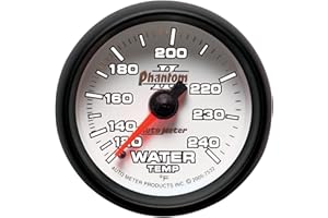 Auto Meter 7532 Phantom II 2-1/16" 120-240 Degree F Mechanical Water Temperature Gauge