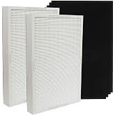 PUREBURG Replacement Filter Set Compatible with Vornado AQS25 &amp; AQS35 Air Purifier Part MD1-0004 &amp; MD1-0005,2-Pack H13 True HEPA Activated Carbon Pre-Filters Air Clean