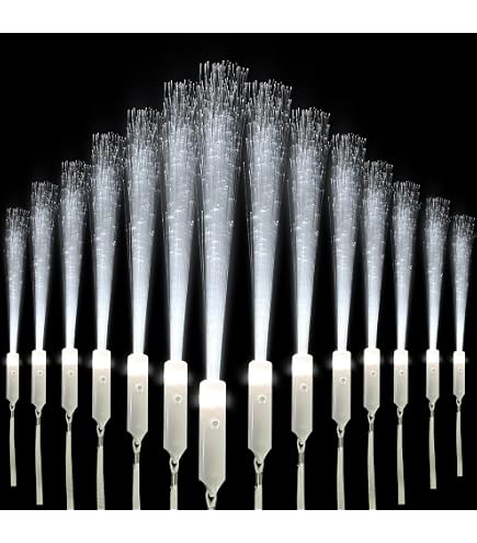 Yellow Fiber Optic Light Up Wands 24 Pack Yellow Flashing - Party Light ...