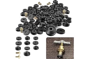 SANKOLY 58-Pack Faucet Washer Assortment Kit Rubber Faucet Washers Flat and Beveled Faucet Washers Repair Kit with Brass Bibb Screws for Repairing Faucet Leak