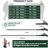 TheFitLife Collapsible Trekking Poles Lightweight Folding Poles 100-135cm view 4