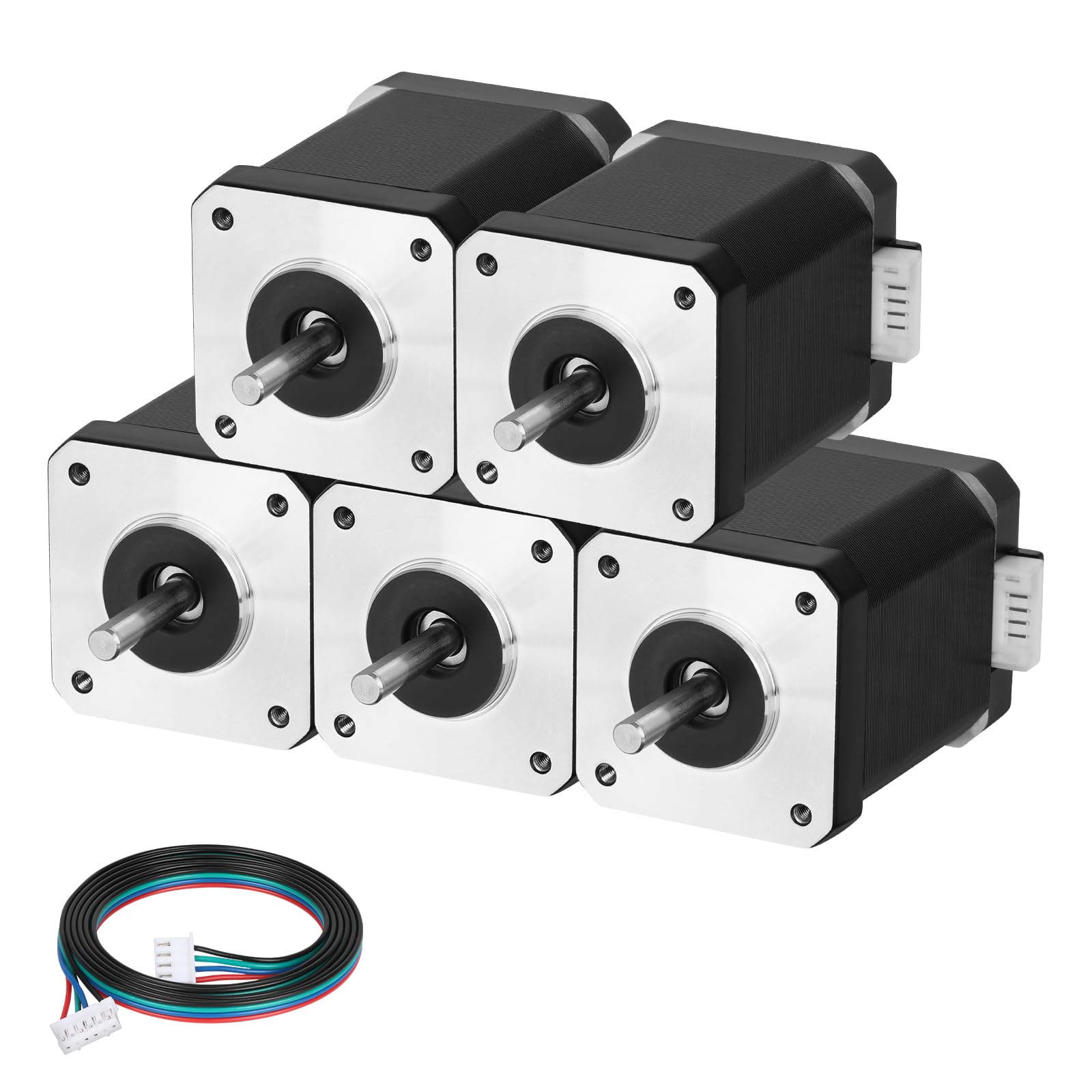 YEJMKJ 5pcs Nema 17 Stepper Motor 60MM Bipolar 2 A 70Ncm (99.12oz.in ...