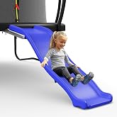 Lyromix Plastic Trampoline Slide Attachment for 8-16 FT, 220 LBS, Kids 6+ | Heavy Duty Outdoor Slide for Universal Trampolines, Safe Trampoline Ladder Compatible with Trampoline 16 FT