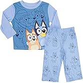 Centric Brands Bluey and Bingo Long Sleeve All Over Print Toddler's 2-Piece Pajamas (US, Age, 4 Years, Blue)