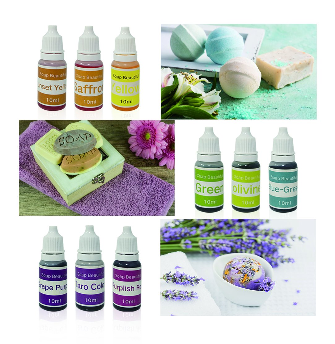 16 Colors Liquid Soap Dye Kit Food Grade Skin Safe, Vegan, GlutenFree