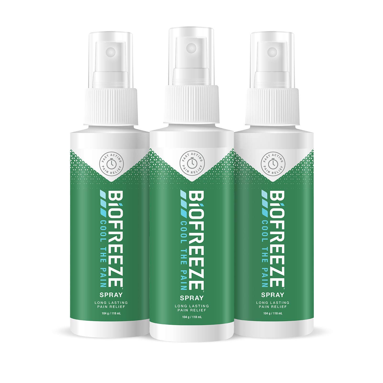 Biofreeze Pain Relief Spray, 118ml X 3, Cooling Spray, Cyrotherapy, Muscle Pain, Joint Pain, Arthritis Pain Relief, Longer Lasting, Soothing Effect, Freeze Sprays, Pain and Fever
