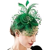 Fascinators for Women Girls, Tea Party Hats, Derby Hats, Derby Hat, Fascinator Flower Ribbons Mesh Feathers Headwear