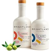 Brightland The Duo Premium Extra Virgin Olive Oil Set, 12.7 Fl Oz, Set of 2 | Polyphenol rich, extra virgin, artfully crafted, for drinking, dipping &amp; drizzling