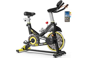 pooboo Exercise Bike, Adjustable Magnetic/Brake Pad Resistance Silent Belt Drive, Indoor Cycling Bike for Home Cardio, Fitness Stationary Bike with 350lbs/300lbs Weight Capacity &Upgraded Version Seat