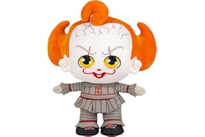 Jazwares Warner Bros. IT 8-Inch Pennywise Plush - Super-Soft, Eerie, and Huggable Plush Toy - Official Licensed Plush - for All Ages