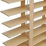 2" Slats Indoor Wood Blinds, Cordless Wooden Window