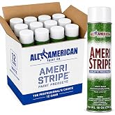 Ameri-Stripe White Athletic Field Marking Spray Paint - 1 Case Pack (12 Cans) 18 oz of Paint per Can