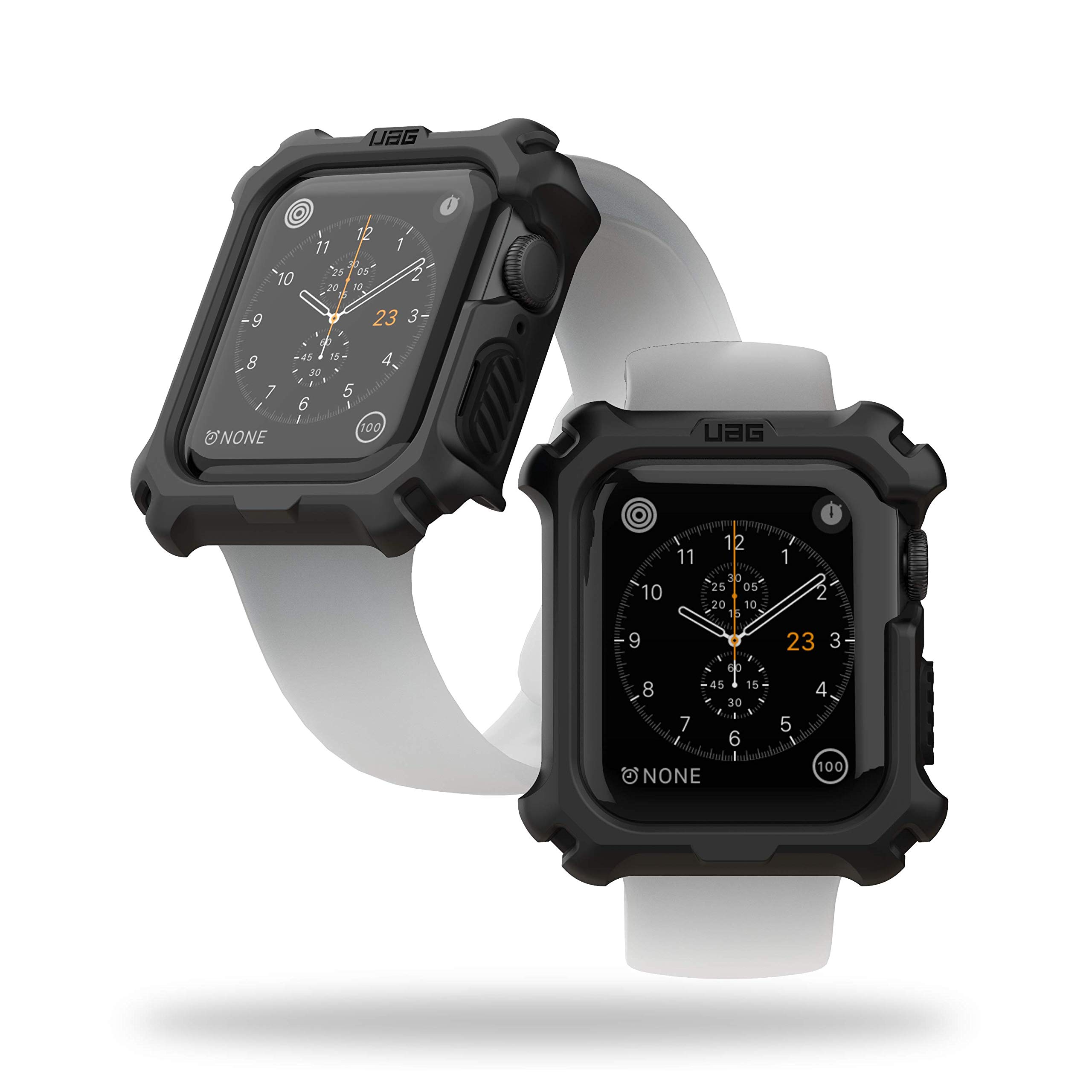 URBAN ARMOR GEAR UAG Compatible Apple Watch Case 44mm iWatch Series 6/5/4/SE 2/SE, Rugged Protective Bumper Case, Black/Black