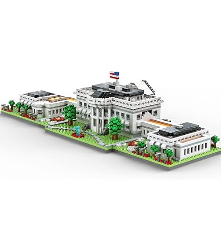Ensemble de jouets micro mini blocs de construction de maison blanche présidentielle : pièce décorative idéale pour la maison et le bureau, article cadeau fantastique  26