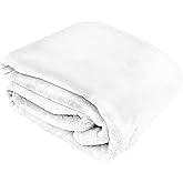 Comfort Lab Plush Flannel Bed Blanket - Soft, Lightweight, Fleece Blanket for Couch, Bed & Home Decor - Anti Pilling and Non Shedding Fleece Bed Blanket - King/California King (108" x 90") - White