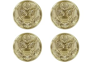 BEICHI Set of 4 U.S ASU Dress Blues Uniform Buttons Men's Jacket Coat Front Real Gold