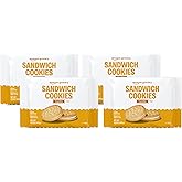 Amazon Grocery, Vanilla Sandwich Cookies, 14.3 Oz (Pack of 4)
