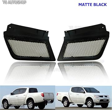 Amazon Com Megaauto Matte Black Color Net Front Grill Grille For Mitsubishi Triton L200 Ml Warrior Ralliart 05 06 07 08 09 2wd 4wd Truck Pick Up 2 Door 4 Door Automotive color net front grill grille