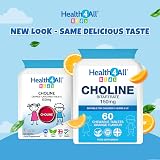 Health4All Choline 150mg 60 Chewable Tablets 3+ Vegan Orange Flavour view 2