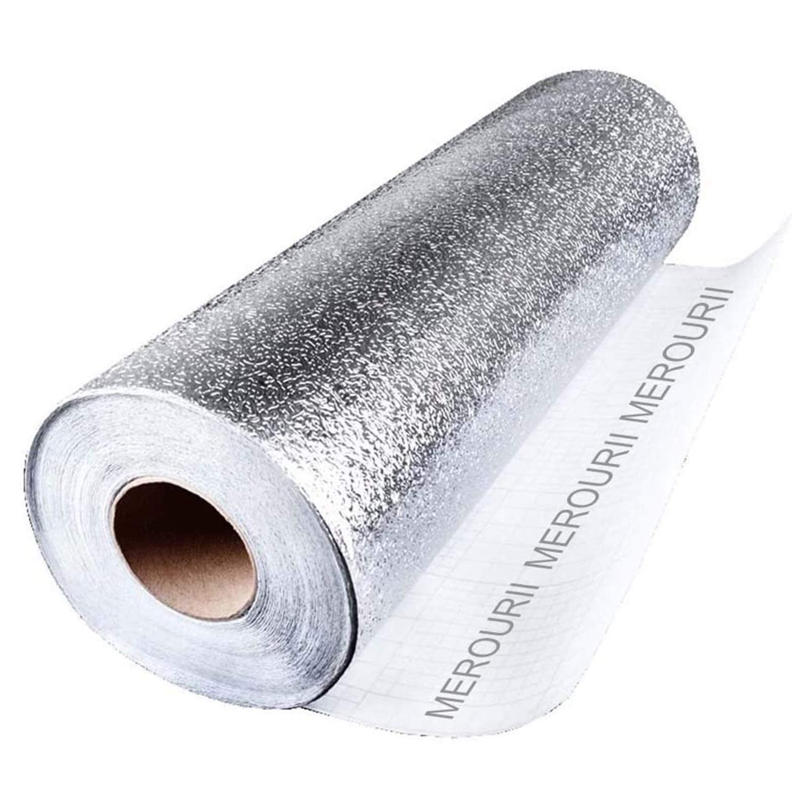 Kitchen Oil Proof Sticker,Kitchen Wallpaper Aluminum Foil Self Adhesive Stickers for Countertop Drawer Cupboard Back Splash 40cm x 5m