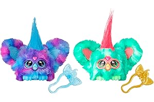Furby Furblets 2-Pack, Mini Friends Luv-Lee & Mello-Nee, 45+ Sounds Each, Music & Furbish Phrases, Electronic Plush Toys, Red/Green & Purple/Blue, Back to School Gifts, Ages 6+ (Amazon Exclusive)