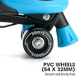 Xootz Kids Quad Skates Beginner Adjustable Roller Skates Blue Black view 6