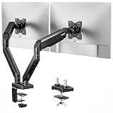 Acer Dual Monitor Arm, Computer Desk Arm with VESA Mounts for 17–32″ Screens, Fully Adjustable Gas Spring Monitor Stand, C-Clamp and Grommet Mounting Base, Fits 4.4 to 19.8lbs Computer Monitors