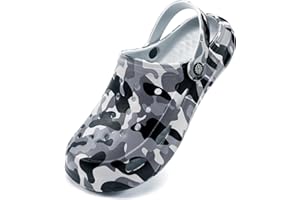 LITTLELAMB Kids Classic Camo Garden Clogs for Boys – Lightweight Adjustable Water Sandals with Non-Slip Sole, Quick-Dry Design for Little and Big Kid