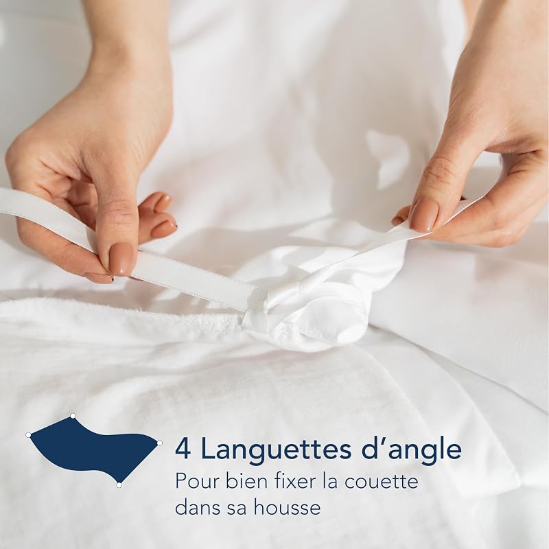 - Couette Été 220x240cm - Légère et Respirante - Garnissage 150gsm