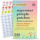 LivaClean 240 CT Cute Pimple Patches for Face w/Salicylic Acid & Tea Tree, Hydrocolloid Acne Patches Cute Star Pimple Patch f