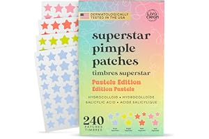 LivaClean 240 CT Cute Pimple Patches for Face w/Salicylic Acid & Tea Tree, Hydrocolloid Acne Patches Cute Star Pimple Patch f