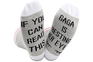GJTIM 2PAIRS Gaga Gift If You Can Read This Gaga Is Resting Her Eyes Socks Grandma Birthday Gift Mother's Day Gift