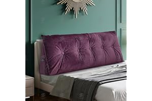 Gorilla Gadgets Large Reading Bed Rest Pillow - Triangular Headboard Wedge Pillows, Backrest Positioning Support, Extra Filling with Washable Velvet Cover