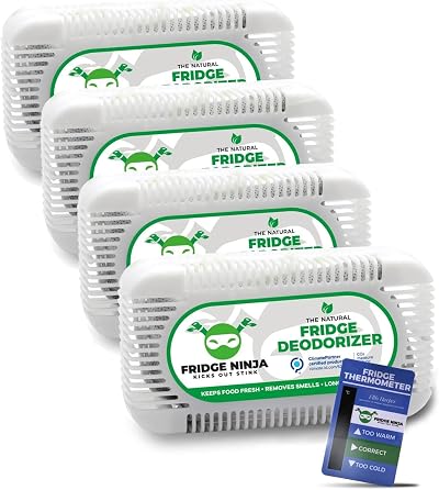Ellis Harper Fridge Ninja Fridge Deodoriser Unscented Activated Charcoal 4 Pack