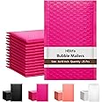 HBlife 6x10 Inches Poly Bubble Mailers Self Seal Hot Pink Padded Envelopes, Pack of 25
