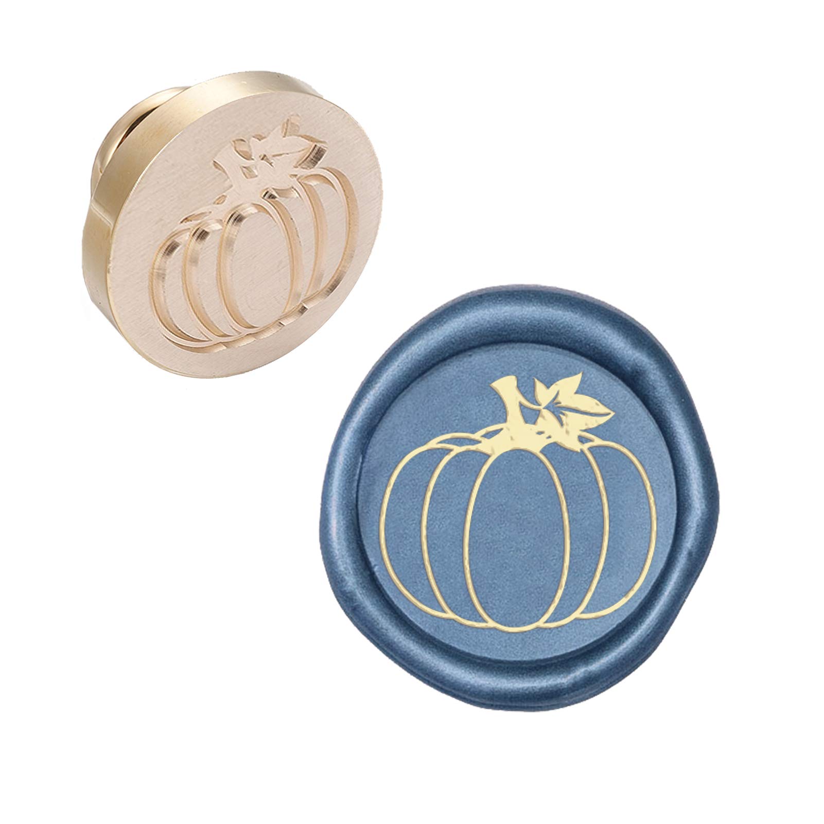 CRASPIRE Wax Seal Stamp Head Pumpkin Removable Sealing Brass Stamp Head for Creative Gift Envelopes Invitations Cards Decoration