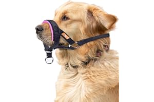 wintchuk Dog Head Collar with Soft Fabric, Head Harness Stops Dog Pulling, Head Leash for Small Medium Large Dogs Walking(M, Pink)